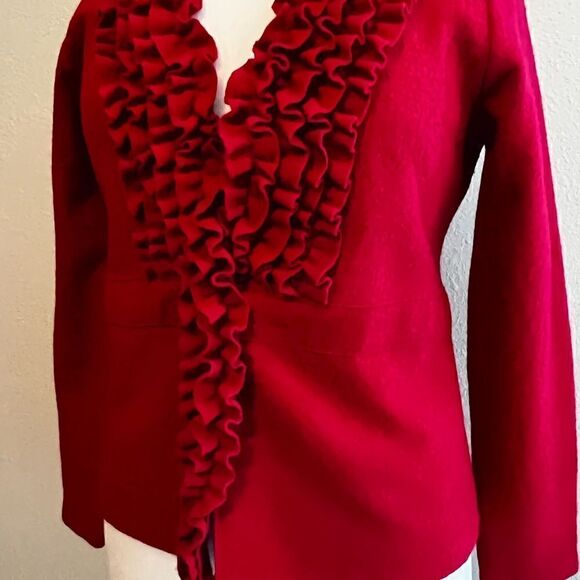 Alfani 100% Wool Red Cardigan - Picture 6 of 6